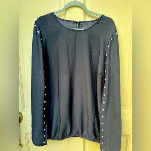 Lane Bryant built-in cape style shirt with studded details